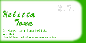 melitta toma business card